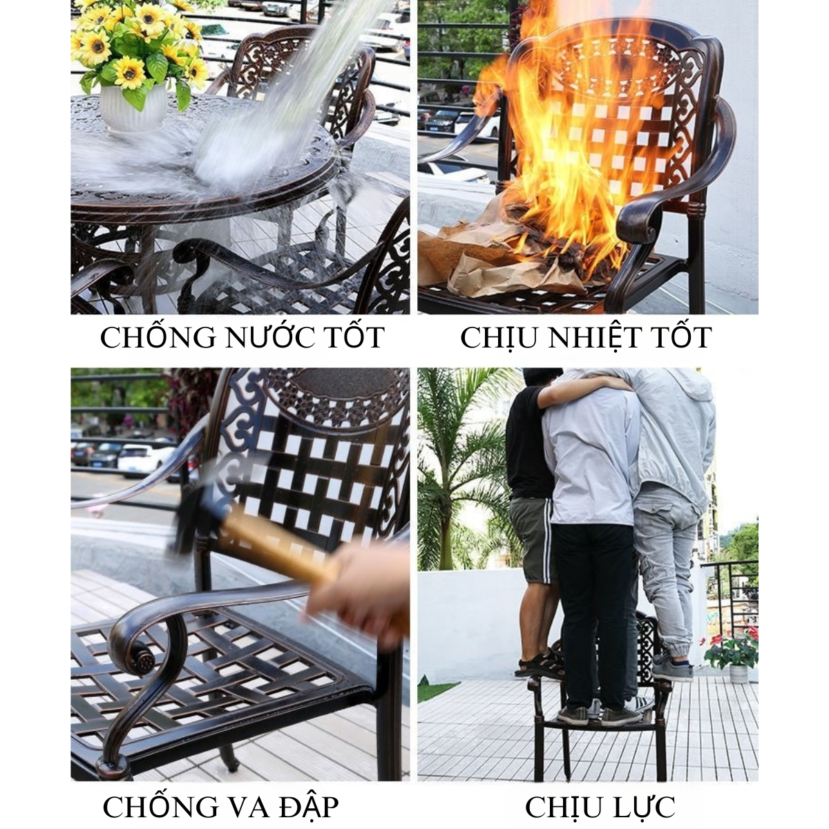 Bàn ghế nhôm đúc SK-B04